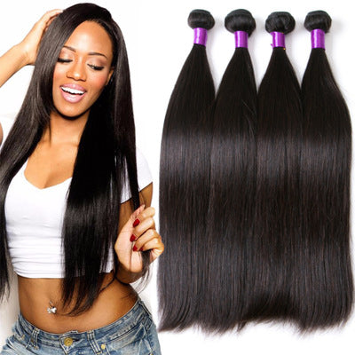 Human hair straight hair Brazilian natural color