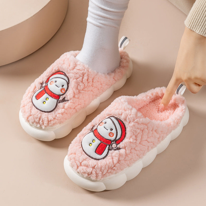 Cute Snowman Slippers Winter