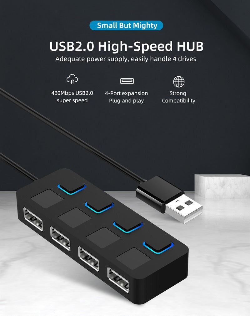 USB 2.0 HUB  Power USB Drives For Laptop PC