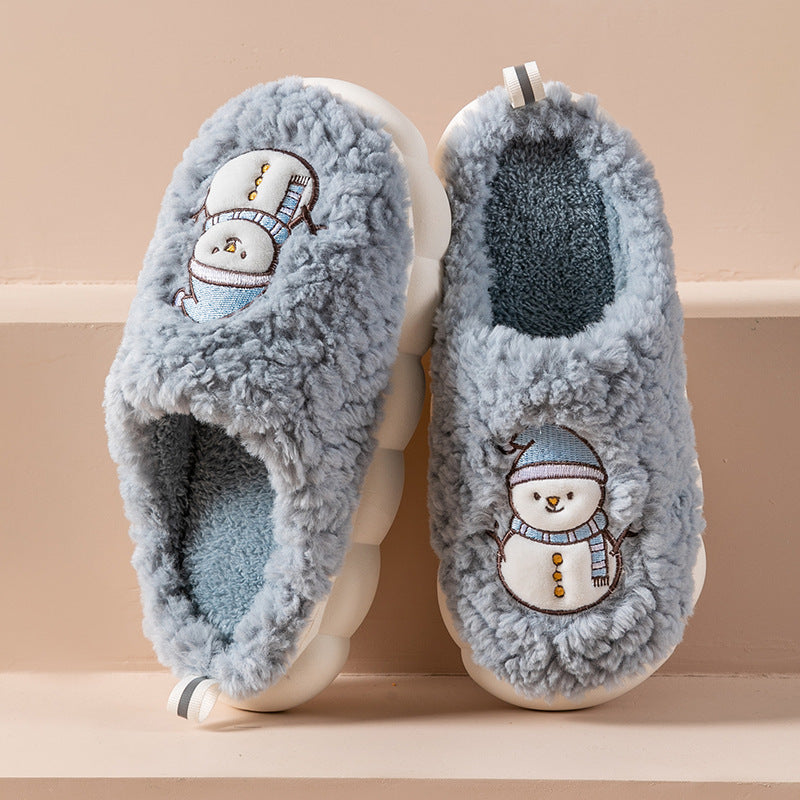 Cute Snowman Slippers Winter