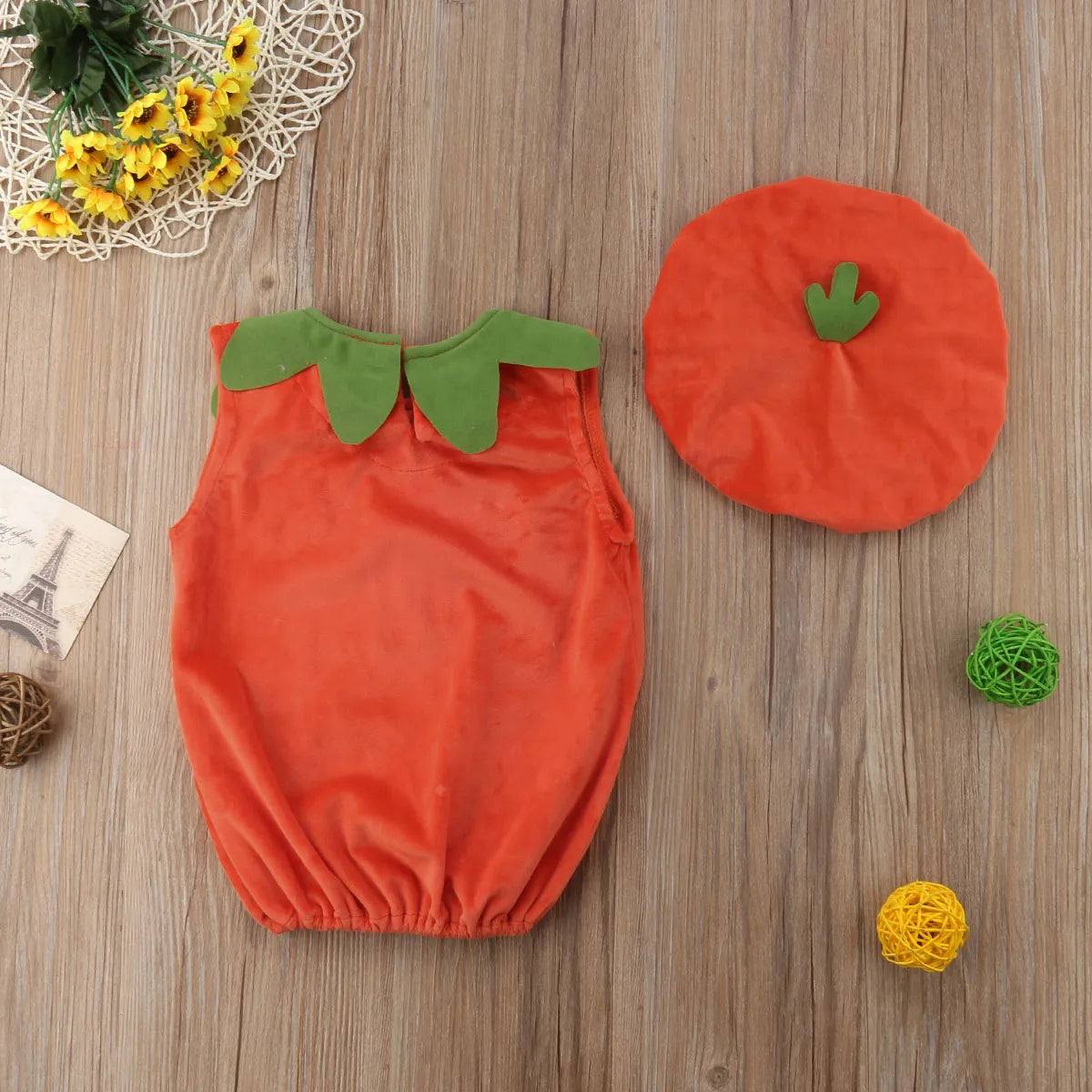 Jumpsuits Tops+Hats Baby Clothes 2PCS Costumes