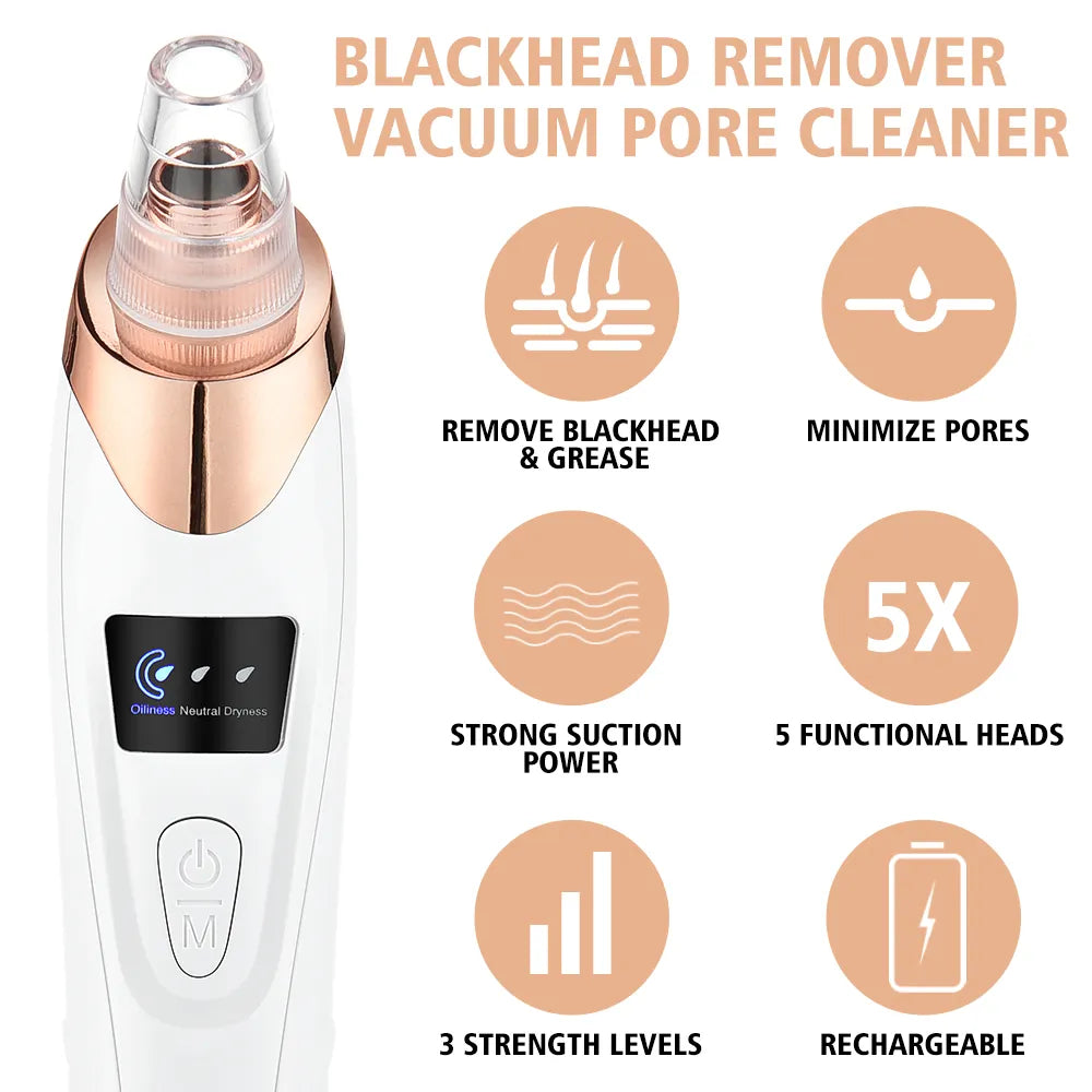 Electric Blackhead Remover Vacuum Acne Cleaner Black Spots