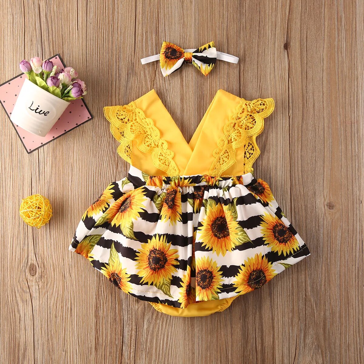 Newborn Baby Girl Clothes 2pcs Lace 0-24M