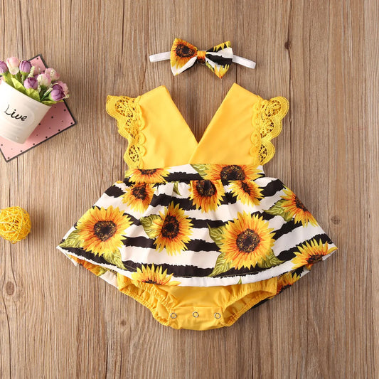 Newborn Baby Girl Clothes 2pcs Lace 0-24M