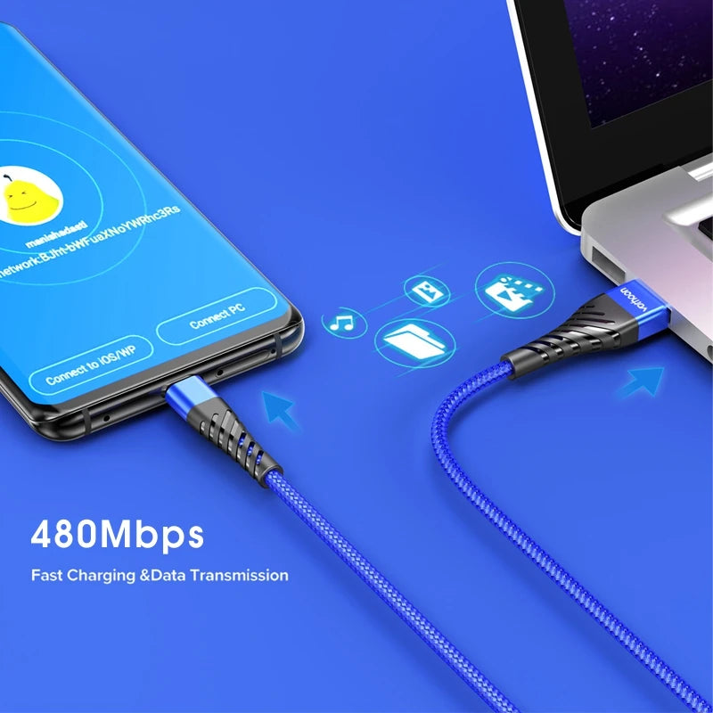 Vothoon Micro USB Cable 3A for samsung xiaomi