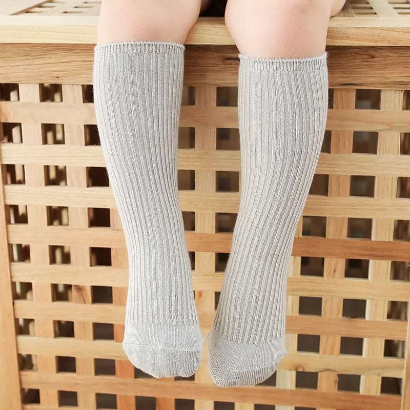 Baby Girls Knee High Socks Long Kids Soft Cotton 0-8y