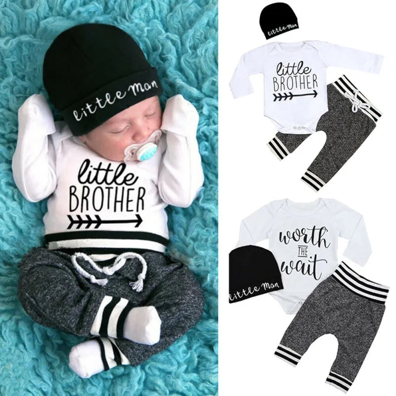 Newborn Baby Boy Clothes 3Pcs