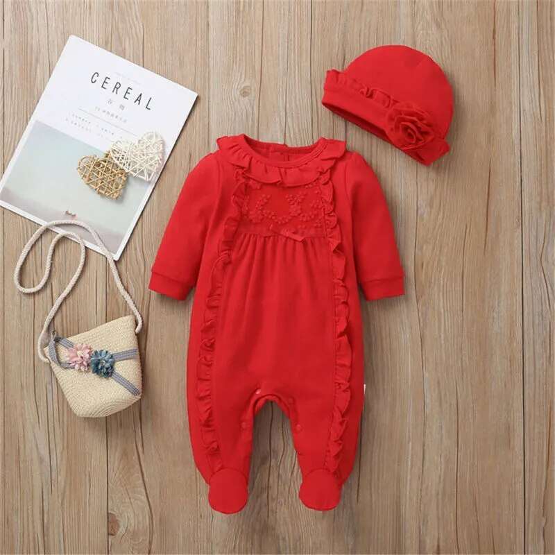 Baby clothing Long Sleeve Jumpsuit Girl