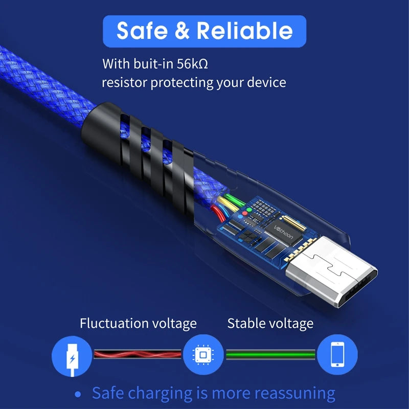 Vothoon Micro USB Cable 3A for samsung xiaomi