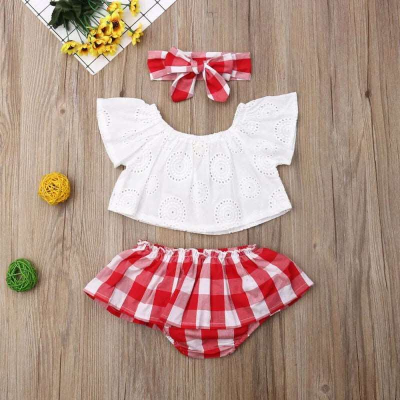 3Pcs Set 0-24M Newborn Baby Girl Clothes Cute Summer