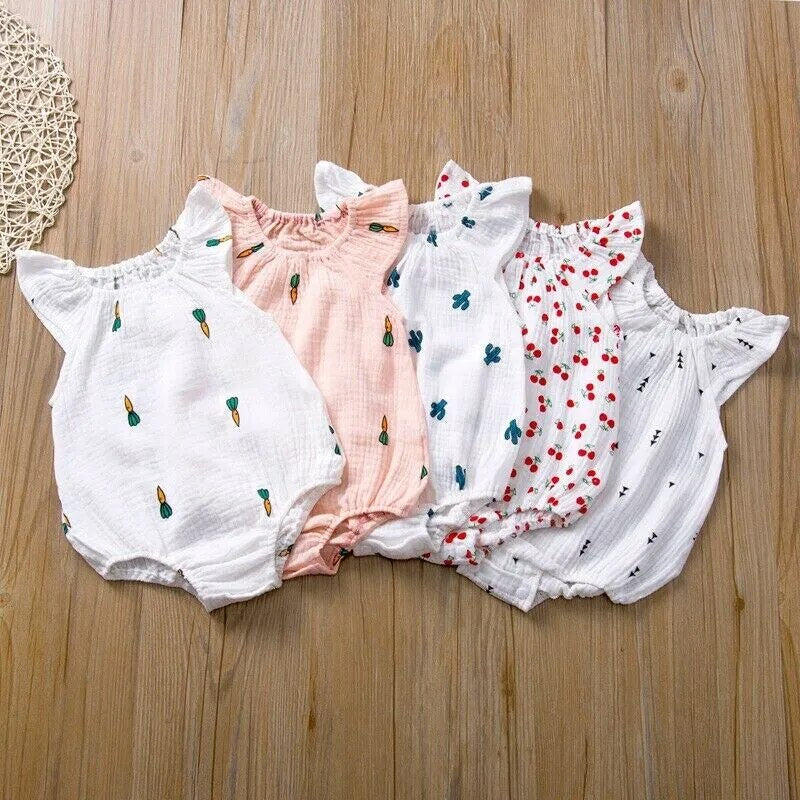 Baby Summer Clothing Toddler Kids Baby Girls Floral Jumpsuit