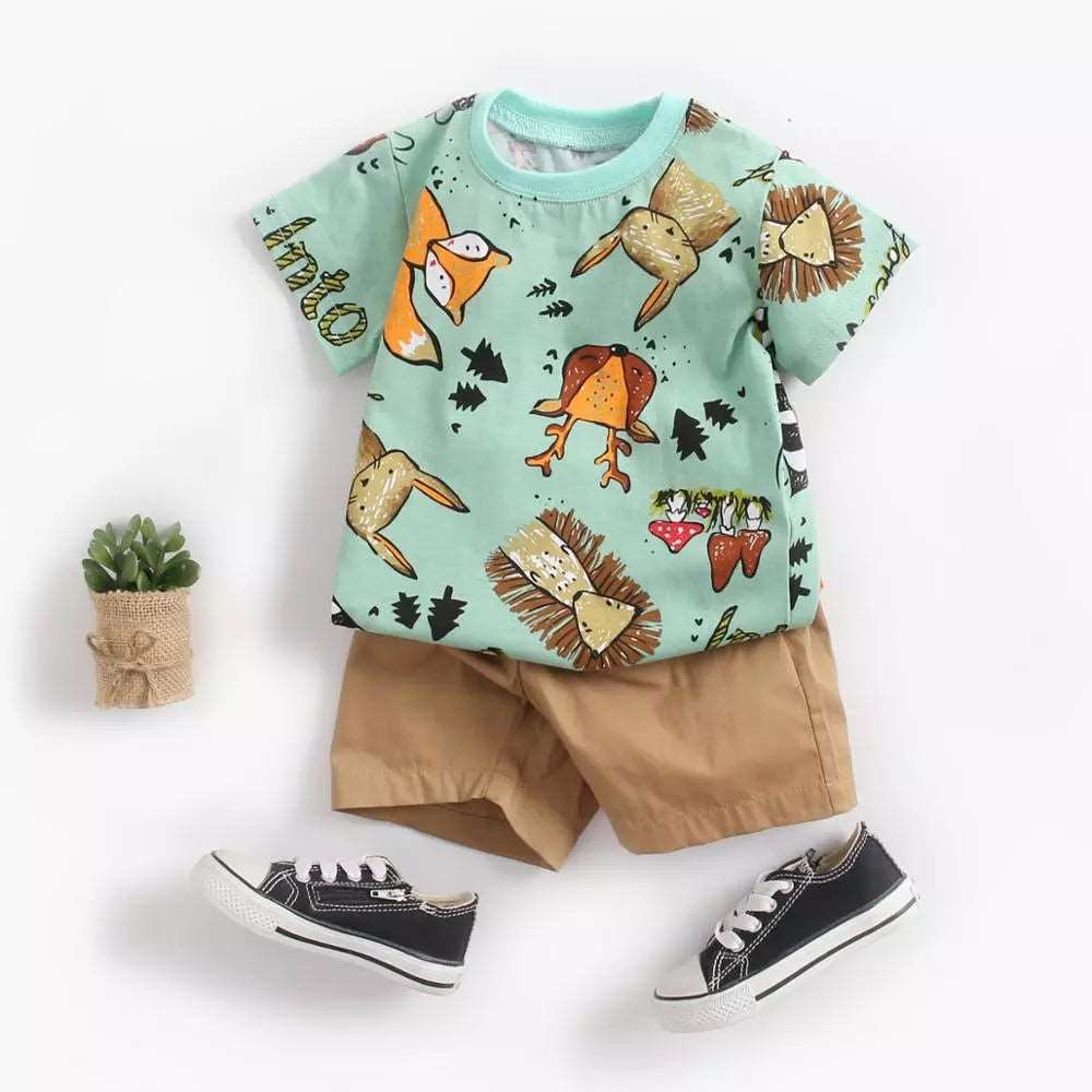 2 pcs summer clothing set for boys,