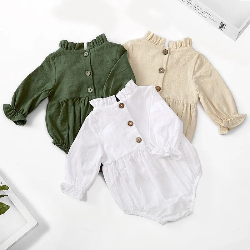 newborn long sleeve cotton romper