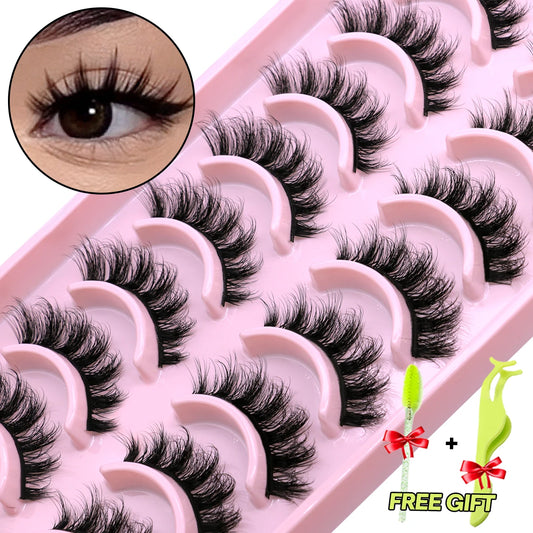 Natural long False Eyelashes Curly lashes