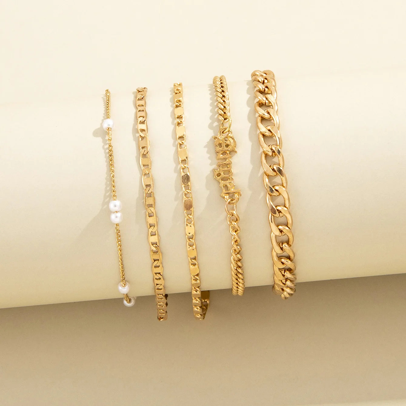 Chain Bracelet Set For Women  5 pcs