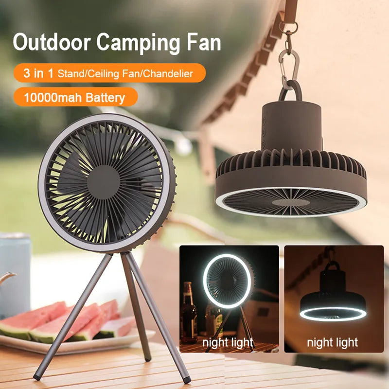 camping Fan Rechargeable Wireless 10000mAh 4000mAh