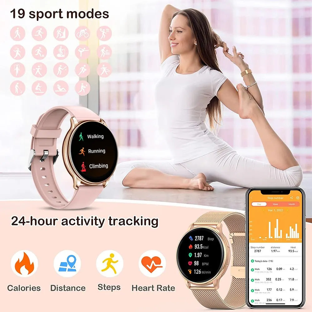 Bluetooth Call Smart Watch Women with GPS