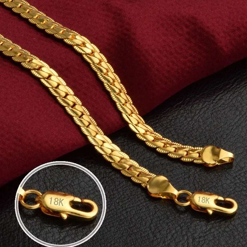 6MM chain bracelets neckalce for men