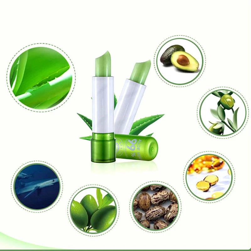 1PC Moisture Lip Balm Long-Lasting Natural Aloe Vera