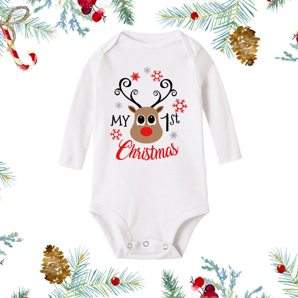 Newborn Christmas Baby Rompers