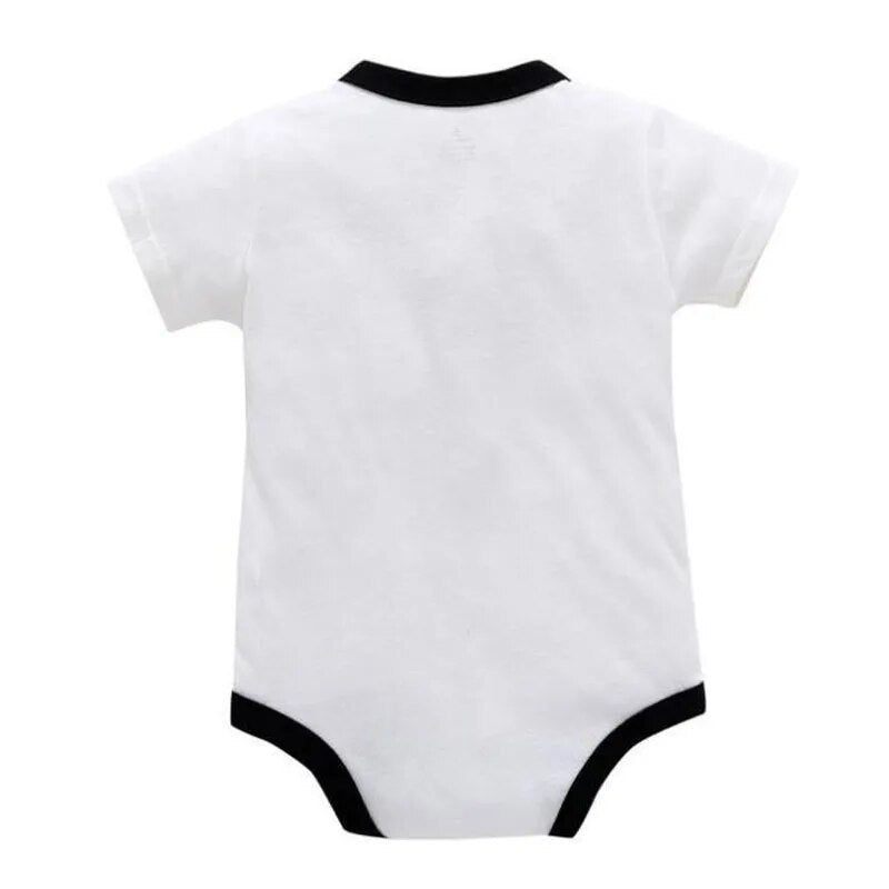 Gentleman Baby Boy Summer Short Sleeve Rompers 0-12M 2 pcs