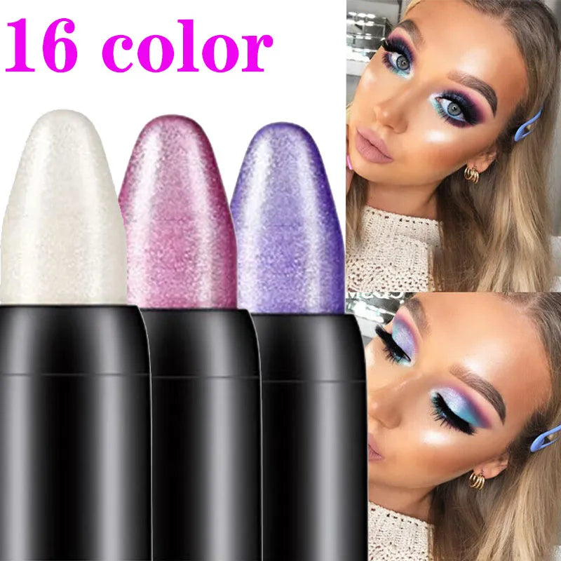 Highlighter Eyeshadow Pencil Waterproof Glitter 15 Colors