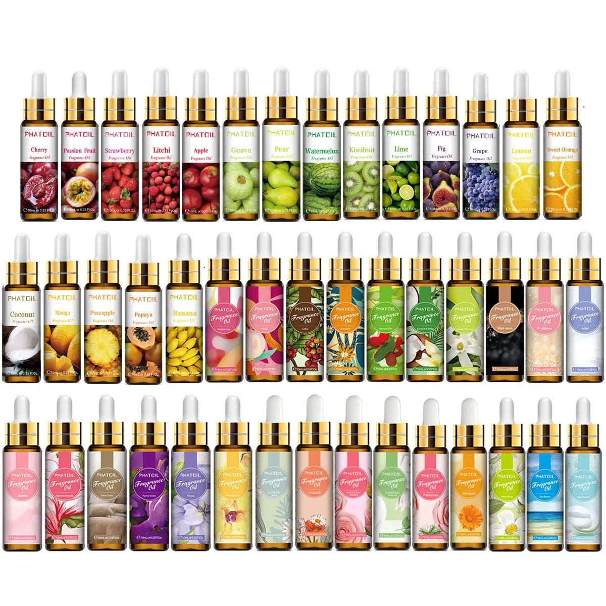 10ml Pure Fruit Flower Aroma Fragrance Oil