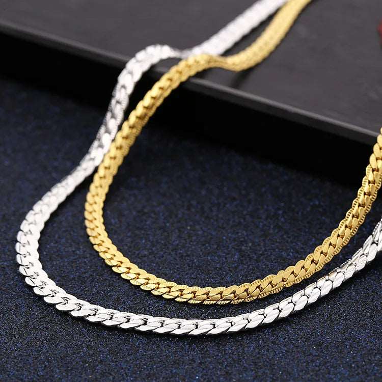 6MM chain bracelets neckalce for men