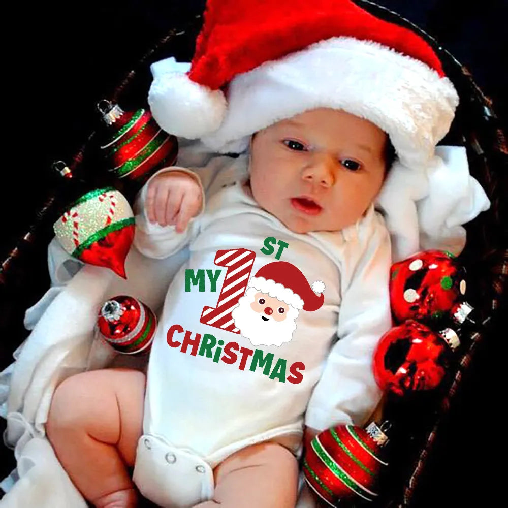 Newborn Christmas Baby Rompers