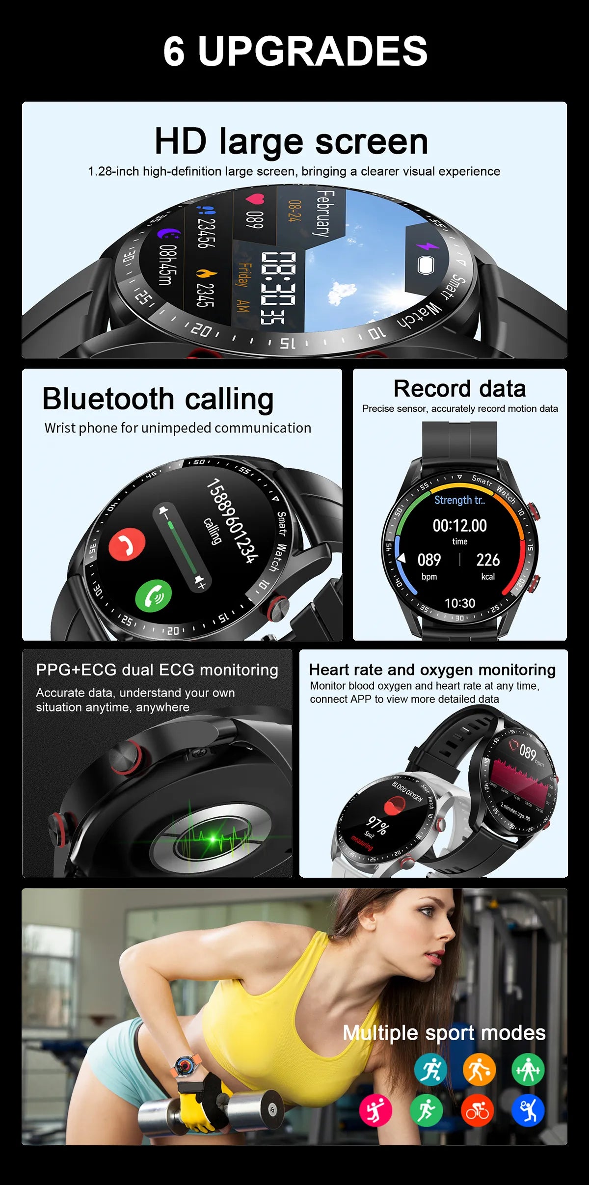 ECG+PPG Smart Watch Men