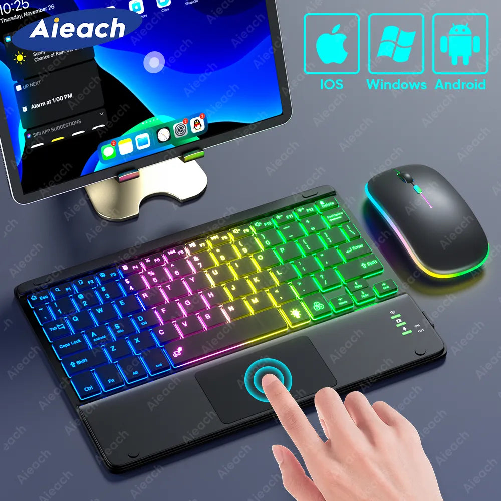 Wireless Backlit Bluetooth Keyboard with Touchpad