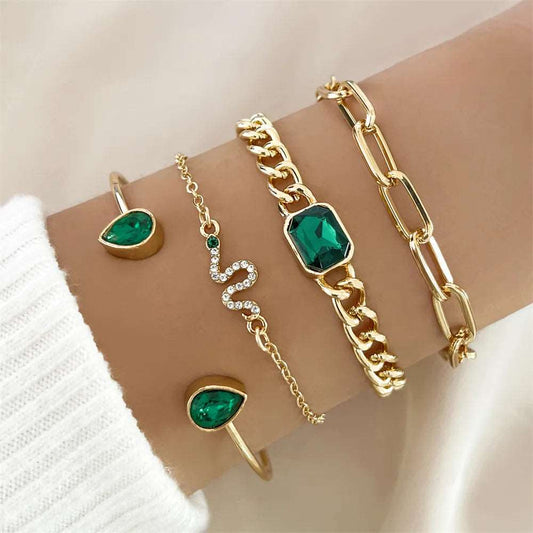 4 Pcs/set  Snake Bracelets Anklet for Women