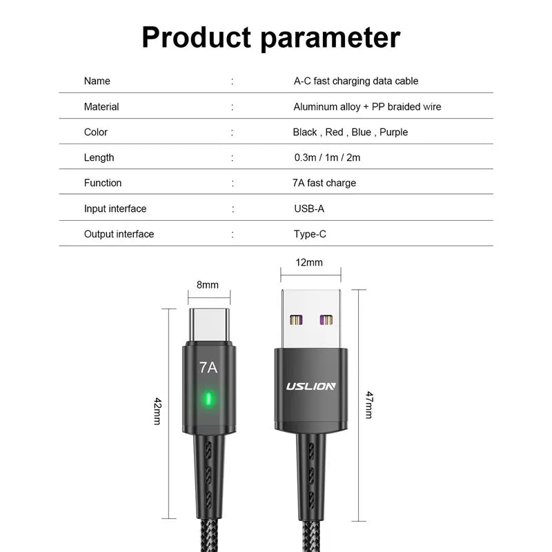 USB Type C Cable Wire For Samsung