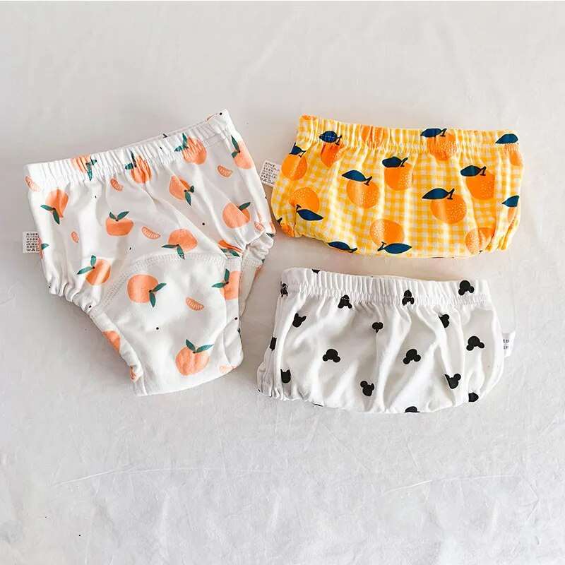 3 Pieces/lot Baby Training Pants 6 Layers Bebe Cloth Diaper