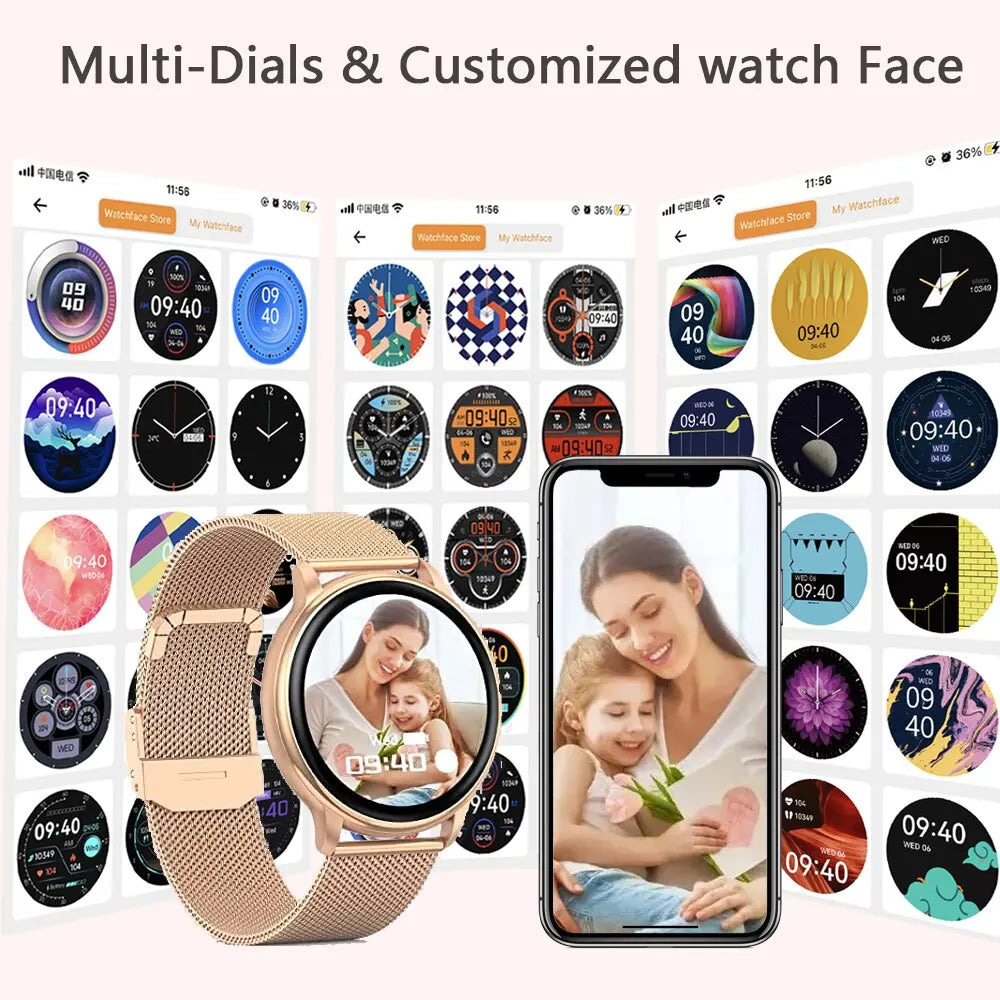 Bluetooth Call Smart Watch Women with GPS