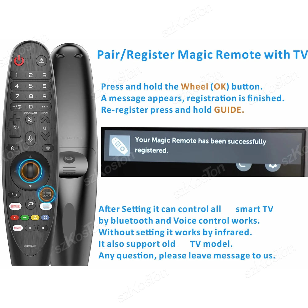 Remote Control with Pointer Voice Function for LG