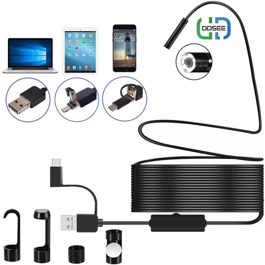 Endoscope Camera 3 in 1 USB with 8 LED for Samsung Huawei