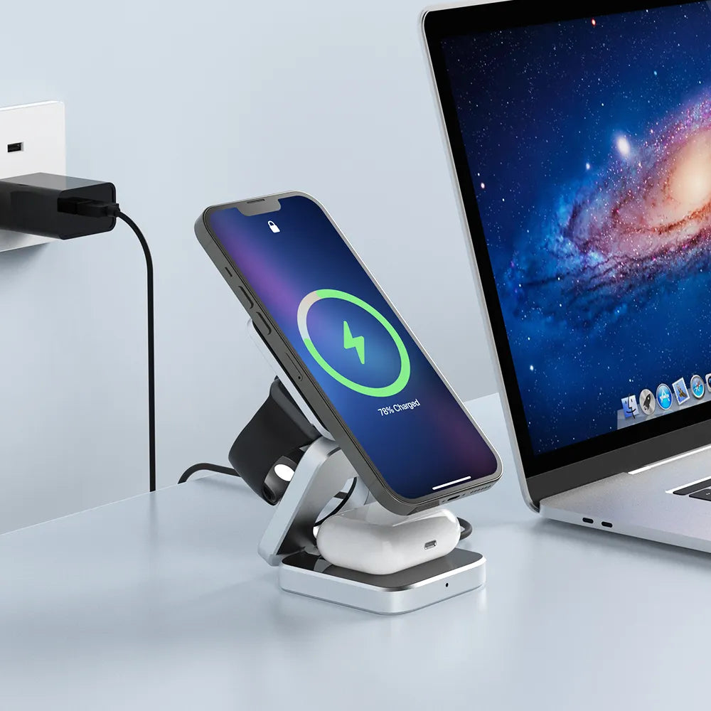 foldable Magnetic Wireless Charger Stand For iPhone