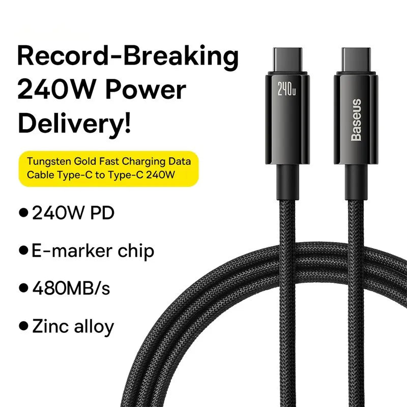 240W USB Type C Cable for iPhone