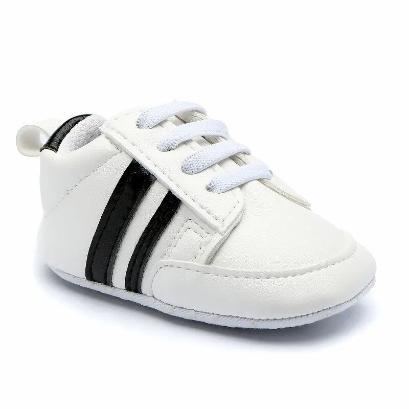 Baby Shoes Newborn Boys Sneaker Girls Two Striped First Walkers