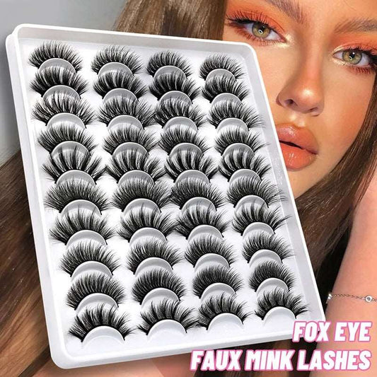 20 Pairs False Lashes 3D  Natural