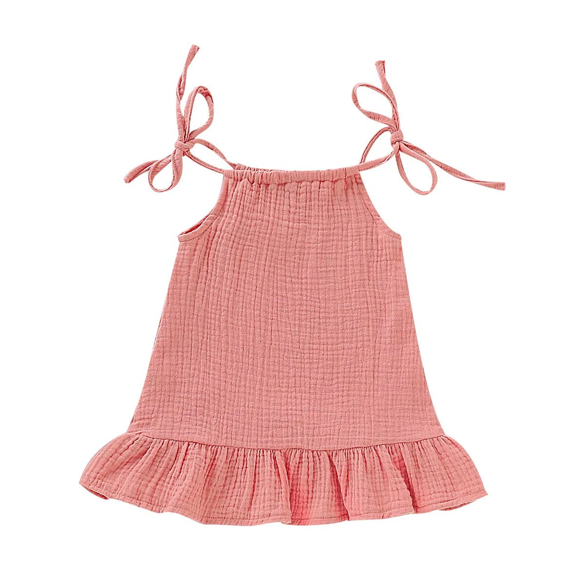 Toddler Baby Girls Sleeveless Ruffle Summer Dress,