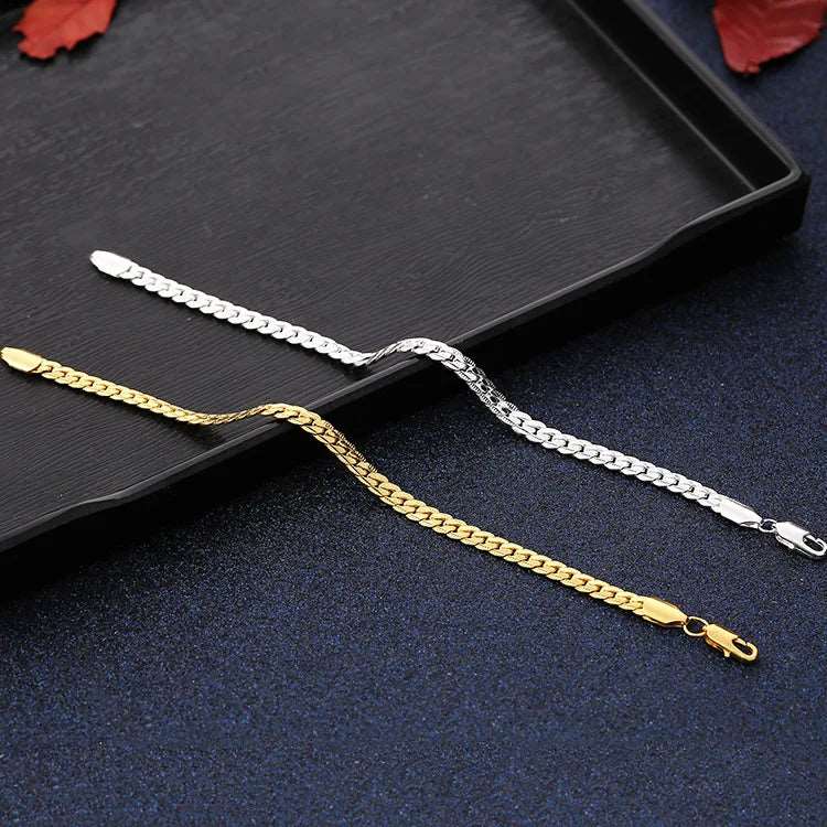 6MM chain bracelets neckalce for men