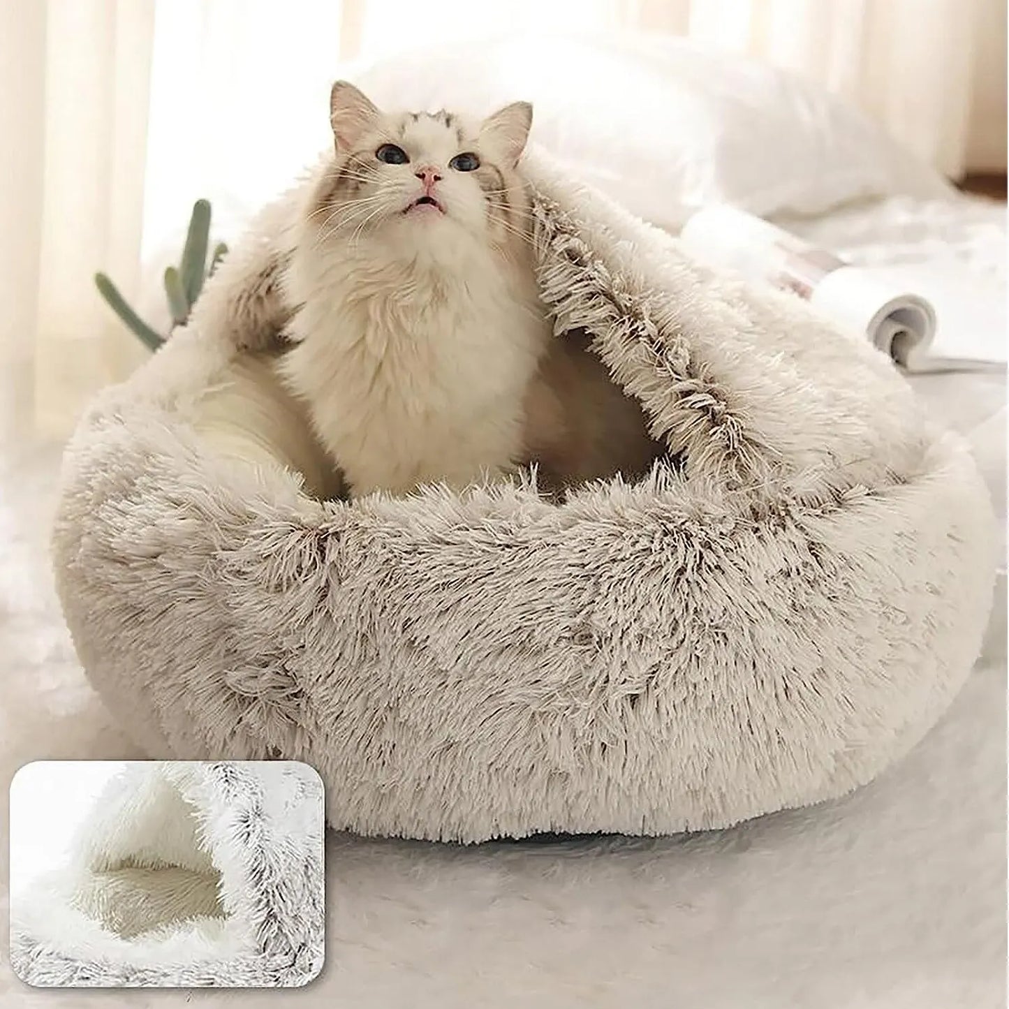 Soft Plush bed Round Comfortable  for cat dog