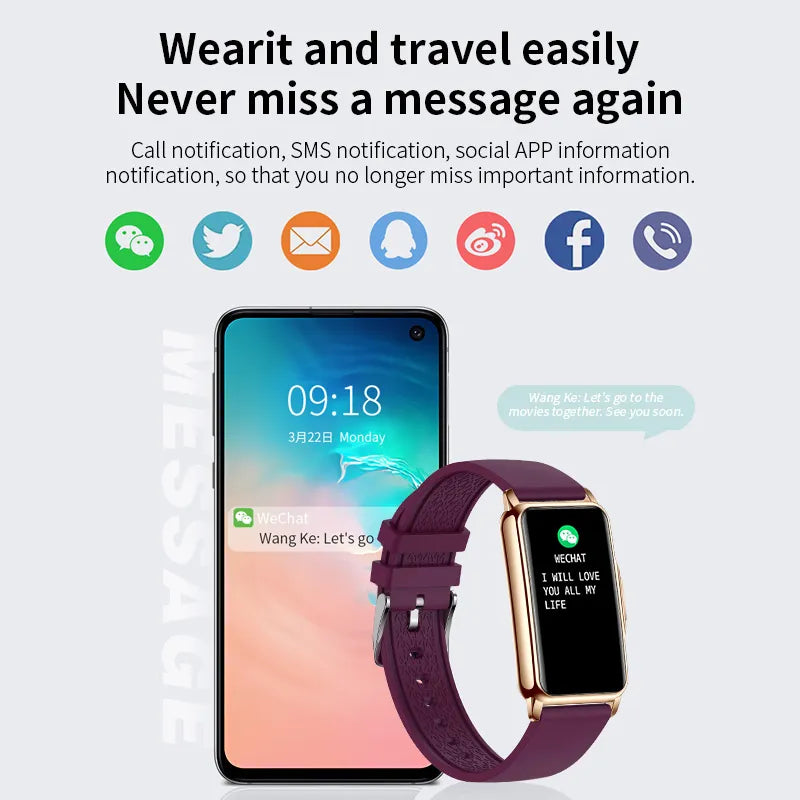 Watch Women Men Bluetooth Connected Phone Music