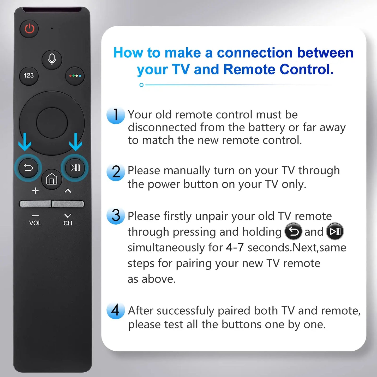 Universal Voice Remote Control for All Samsung Voice Function TVs