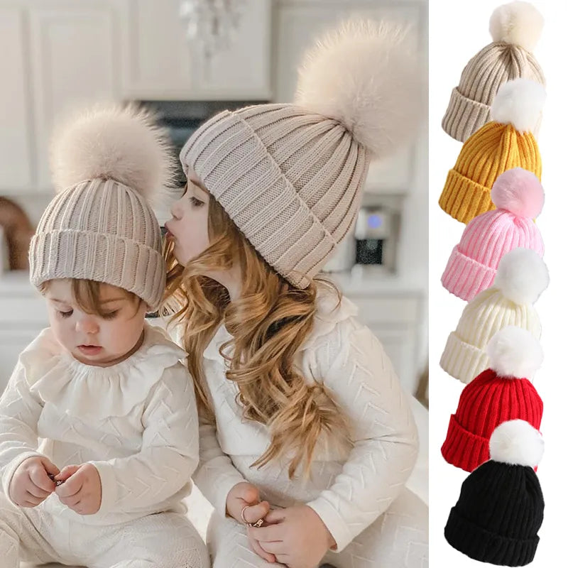 Newborn Infant Boys Girls Hat Bonnet Solid 0-12M