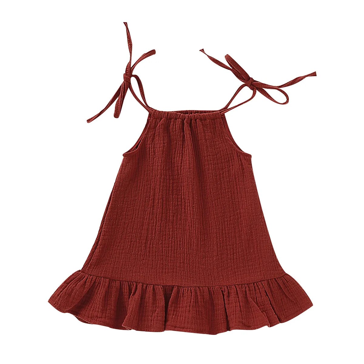 Toddler Baby Girls Sleeveless Ruffle Summer Dress,