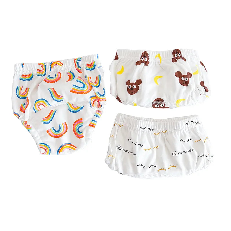 3 Pieces/lot Baby Training Pants 6 Layers Bebe Cloth Diaper