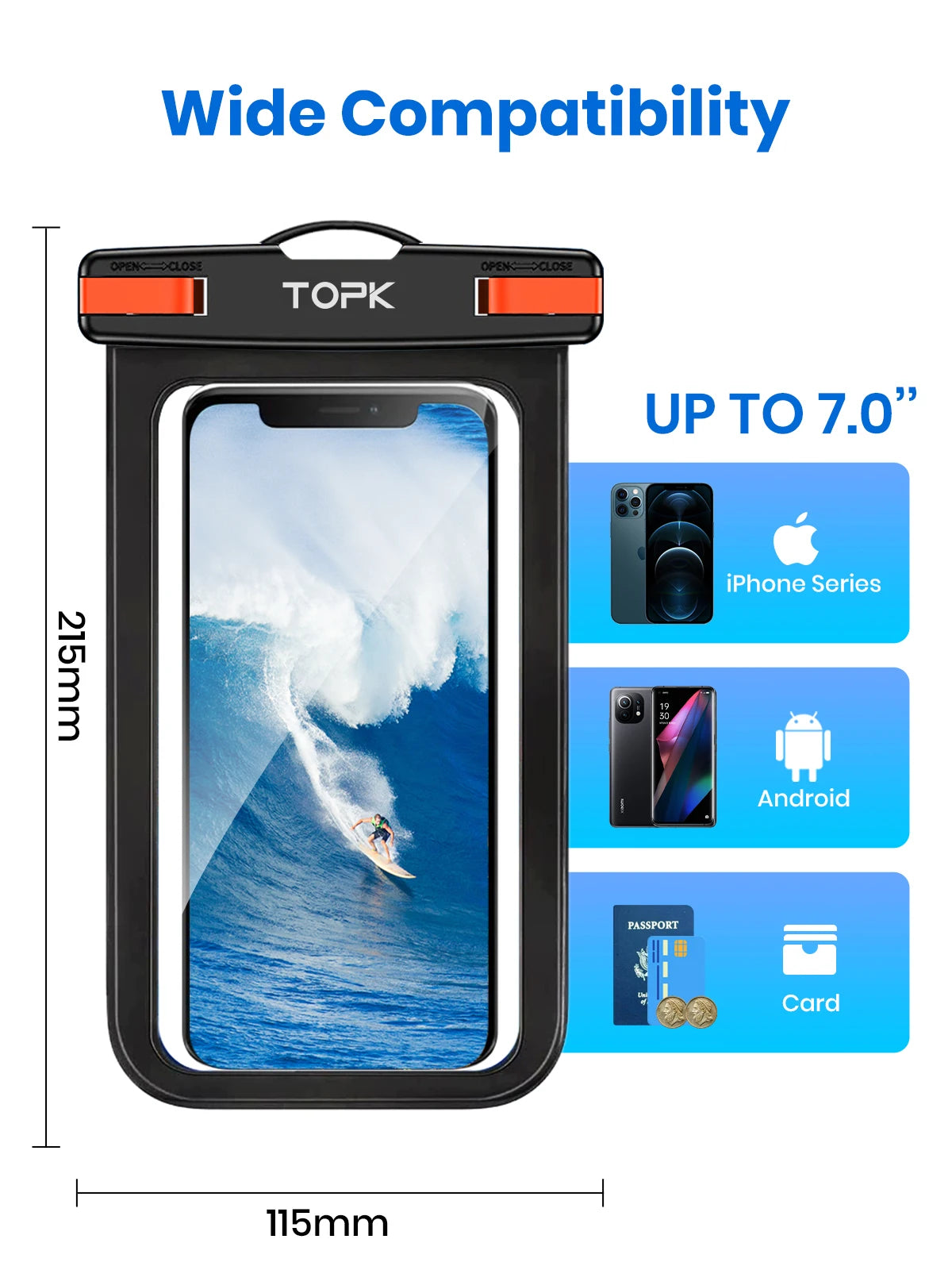 Universal IPX8 Waterproof Phone Case